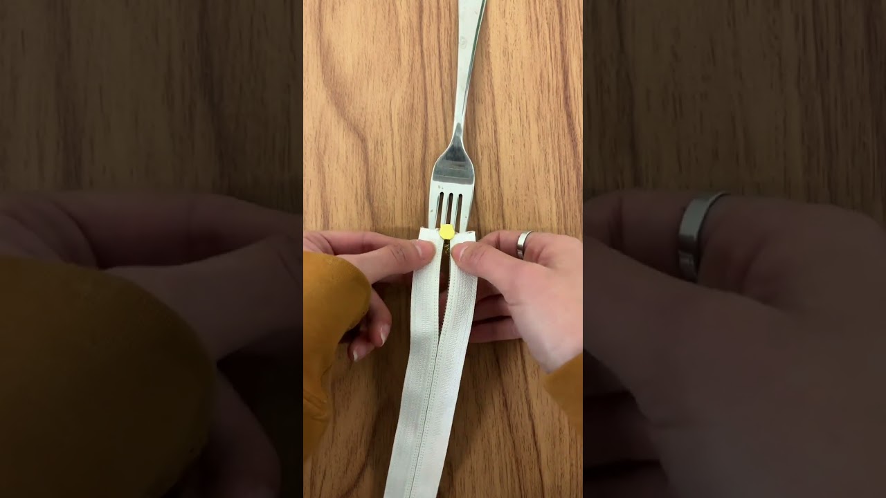 Easy Trick: Install a Zipper Pull Using a Fork 🧵