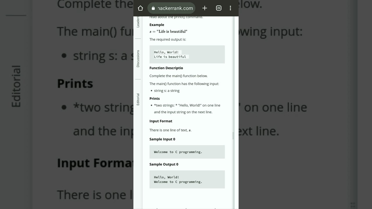 HackerRank Hello World Solution: Your First Coding Challenge π