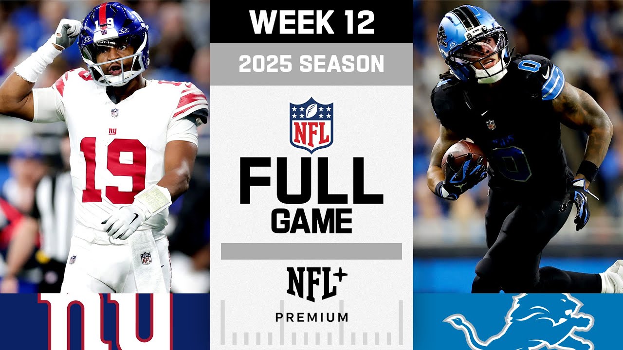 NY Giants vs. Detroit Lions Full Game | NFL Week 12 🏈