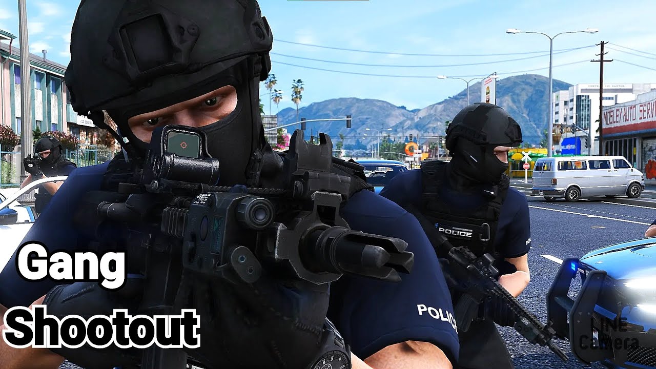 GTA 5 SWAT Gang Shootout in 4K 🎮