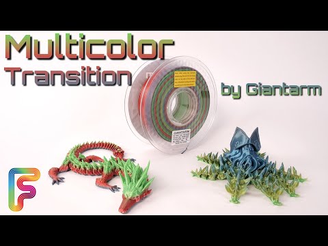 3D Printed Articulated Davy Jones Octopus & Furry Dragon in Giantarm Transition PLA!