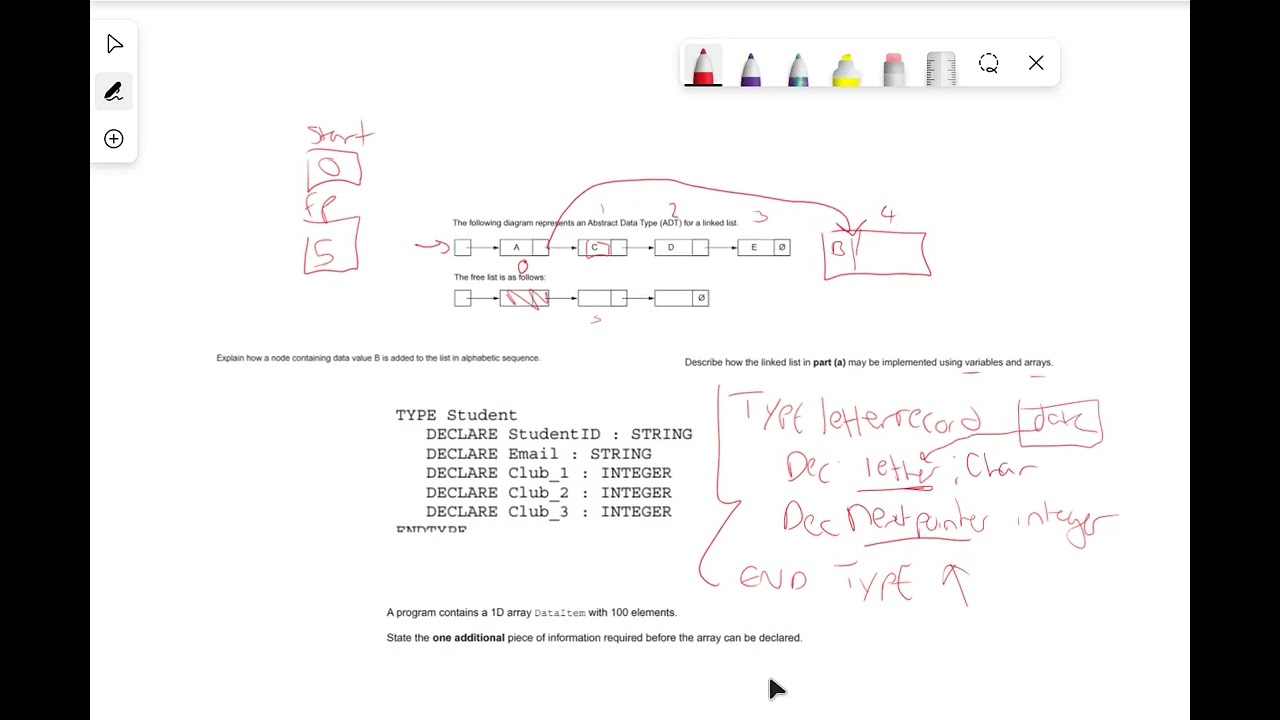 CIE 9618 AS Level: Linked List, Queue & Stack π