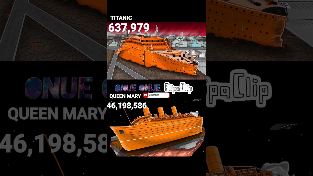 Titanic & Queen Mary Shipwrecks Over 1,000,000 Years 🚢