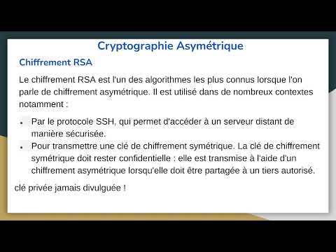 16 Type dalgorithme de cryptographie asymetrique