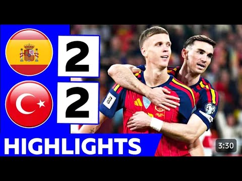Spain vs Turkey 2-2 | WC Qualifiers Highlights ⚽