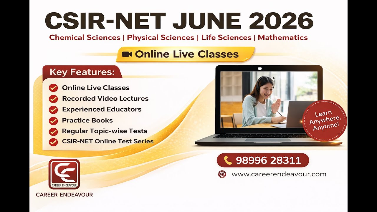CSIR NET Online Classes 2026 #csirnet #csirnetonlineclasses #careerendeavour