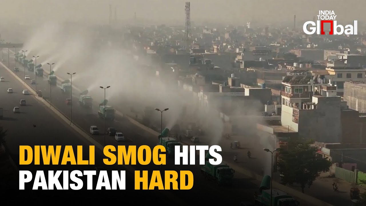 Diwali Fireworks Cause Dangerous Smog in Lahore 🌫️ AQI Hits 266
