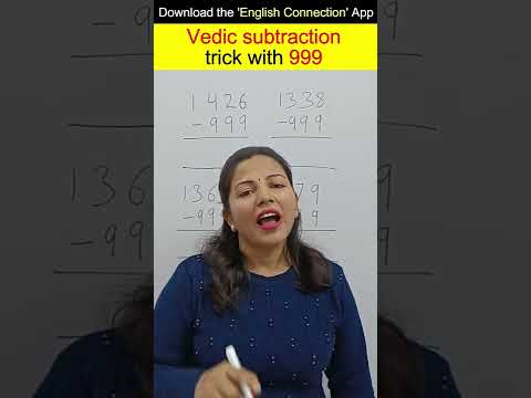 Vedic Subtraction Trick with 999 | Vedic #Maths #shorts