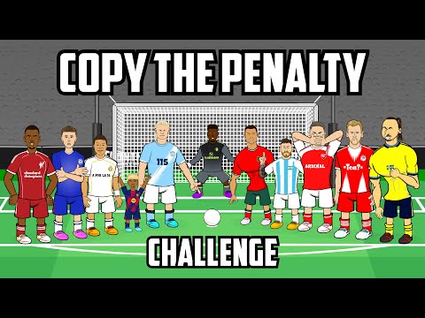 COPY THE PENALTY CHALLENGE😂 Feat Haaland Yamal Ronaldo & Messi Frontmen 9.5