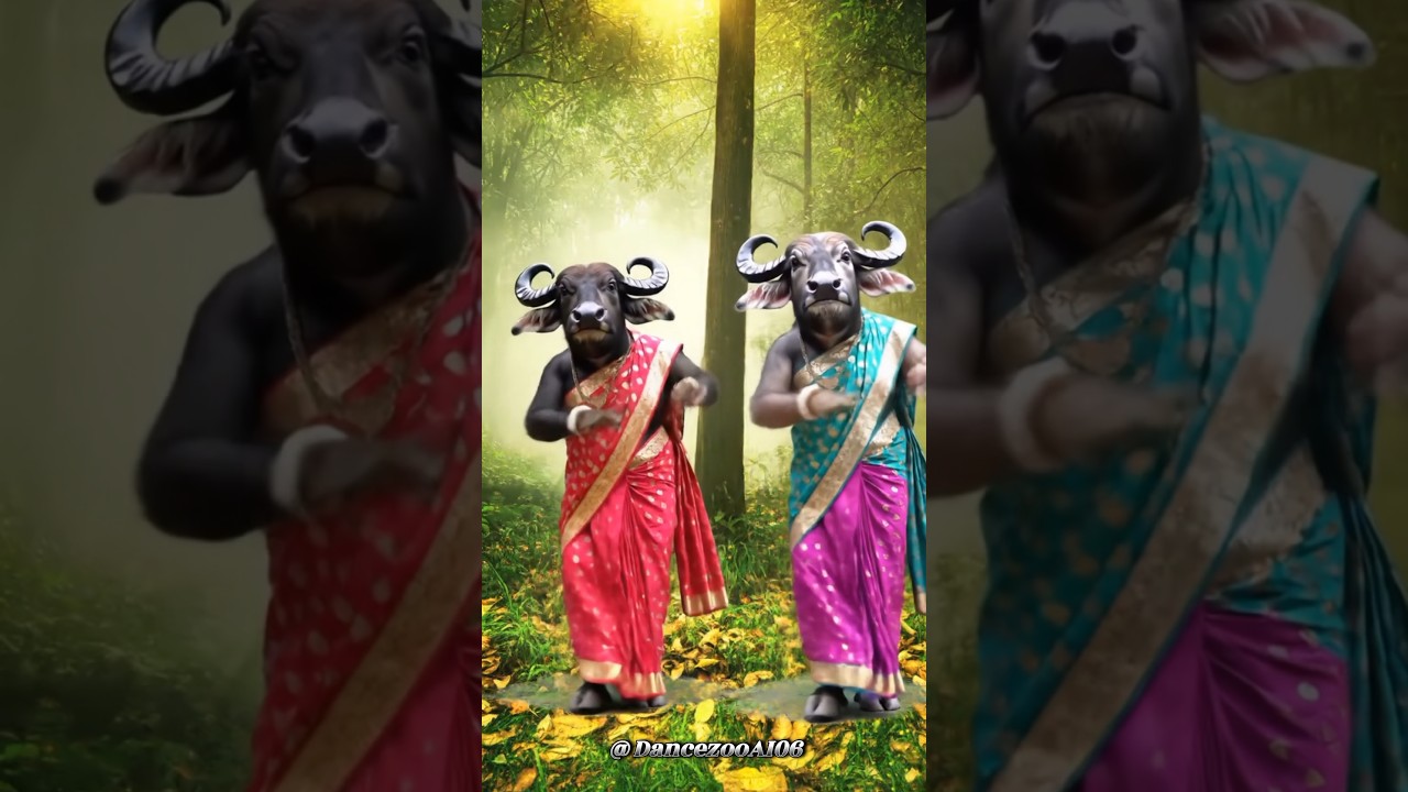 हँसी का फव्वारा! कुत्ता और बकरी का देसी डांस 🥁🐐 | Funny Animal Video in Saree