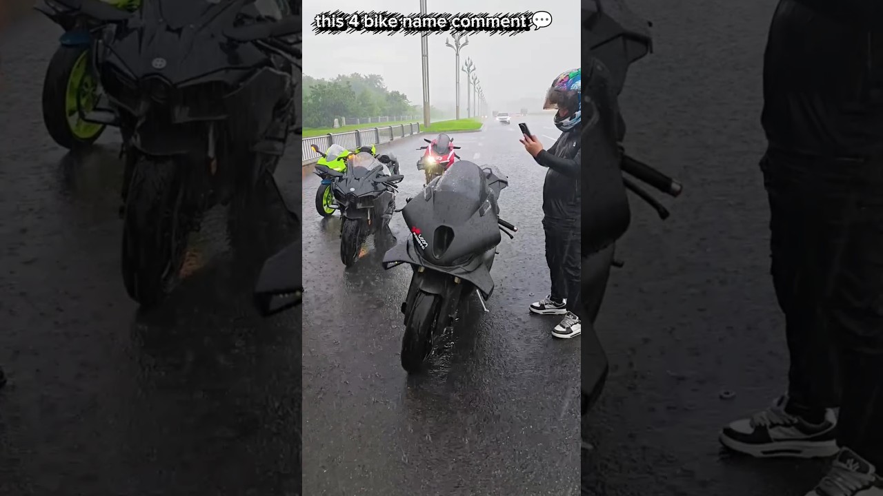 Identify 4 Stunning Sportbikes in Rain 🌧️