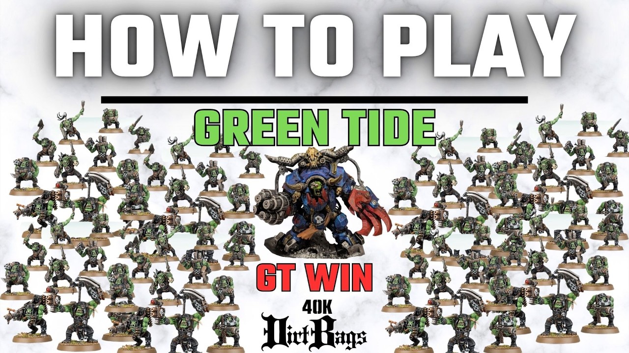How To Master Green Tide ORKS! | Chapter Approved Competitive | Warhammer 40k Battle Report