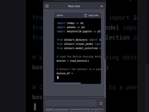 Regression analysis with Python using ChatGpt