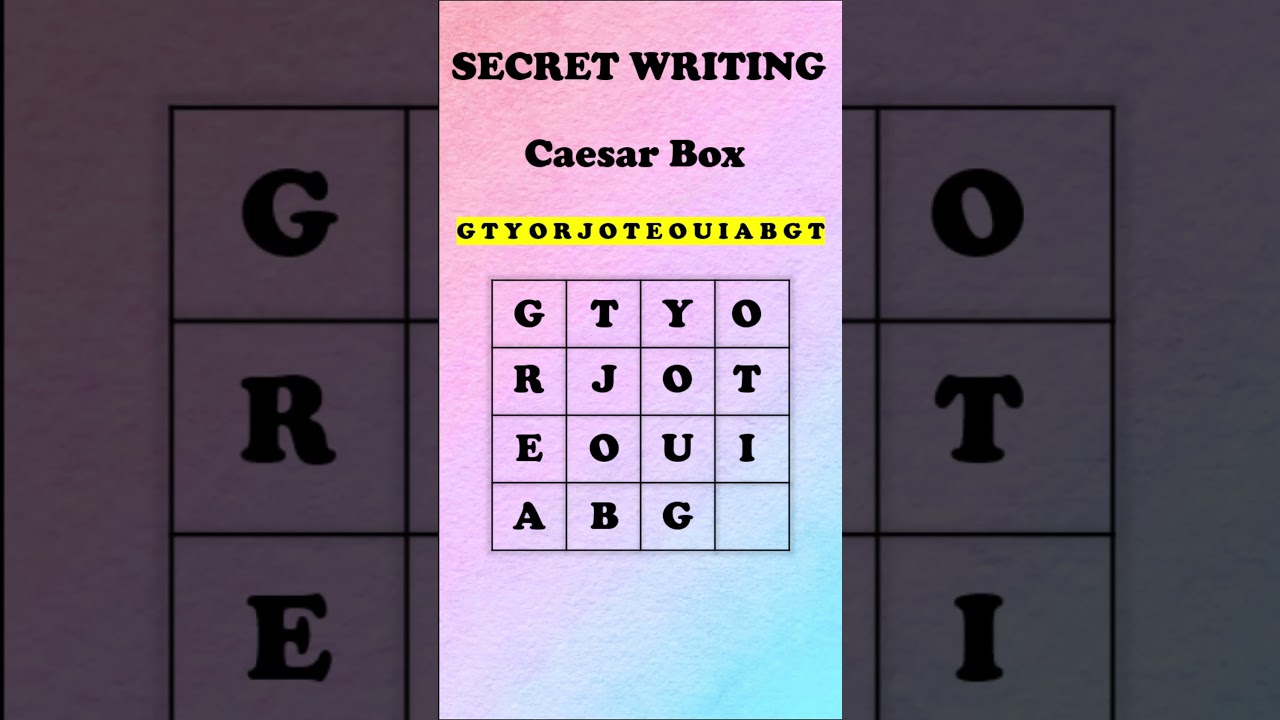 Unlock the Secrets of the Caesar Box Cipher: A Simple Transposition Method 🔐