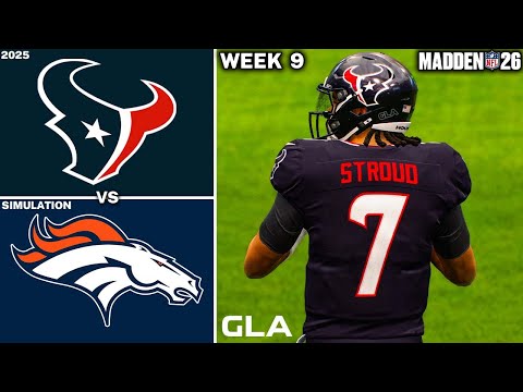 Texans vs. Broncos | Week 9 Simulation | Madden 26 PS5 Gameplay