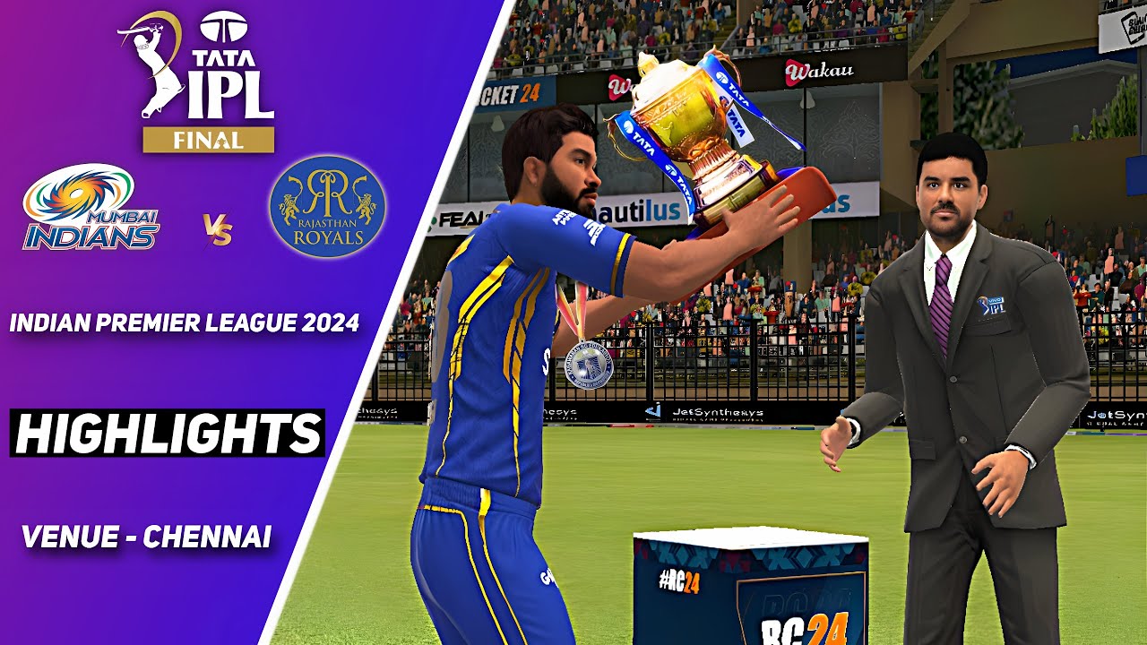 MI vs RR Final Highlights | IPL 2024 | Real Cricket 24 🏏
