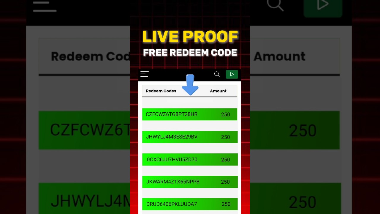 Get โน250 Free Redeem Code ๐ธ #shorts