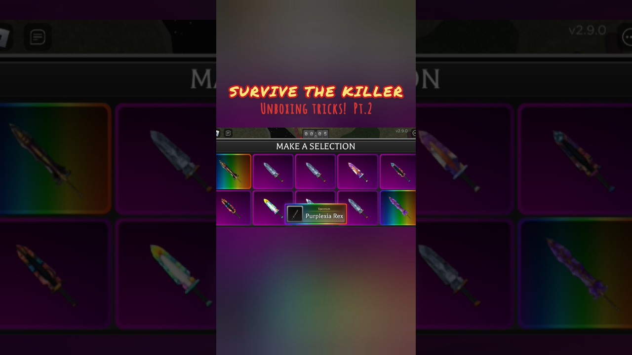 Getting Spectrum Knives in Roblox Survive the Killer 🌵
