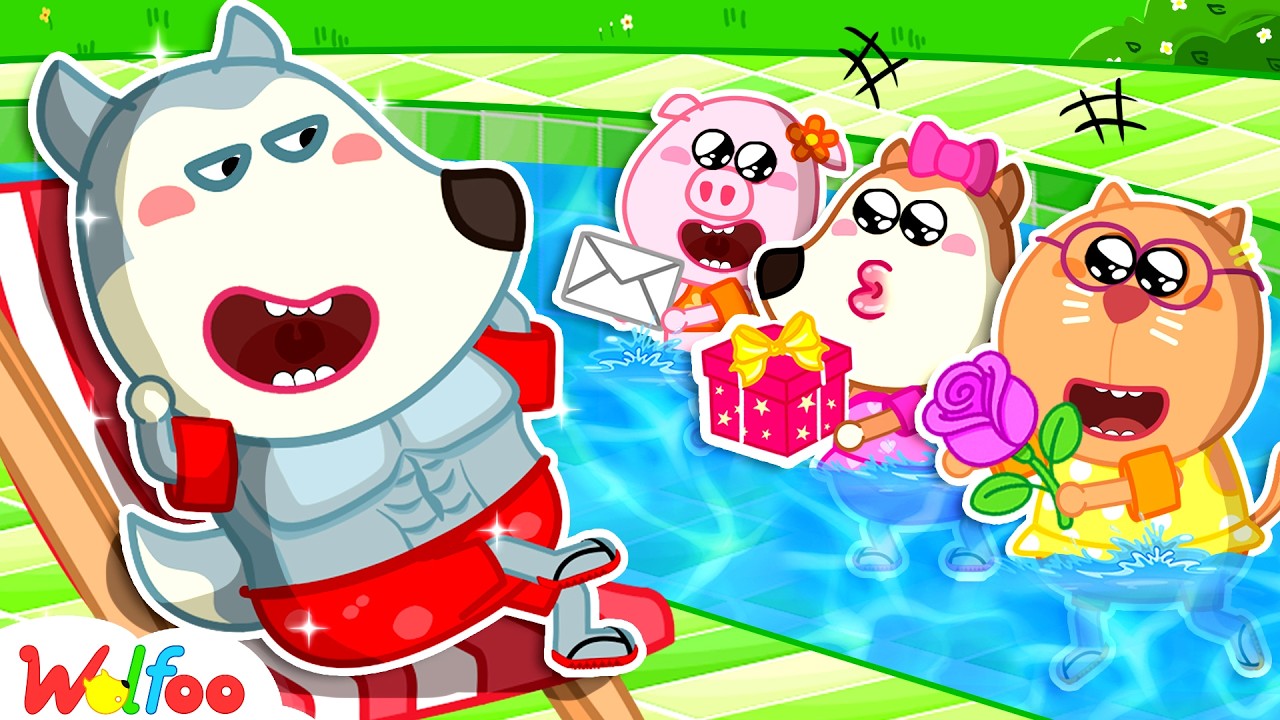 NEW: Muscle Wolfoo Gets a FAN CLUB at the Swimming Pool?! Summer Fun with Friends | Wolfoo Channel