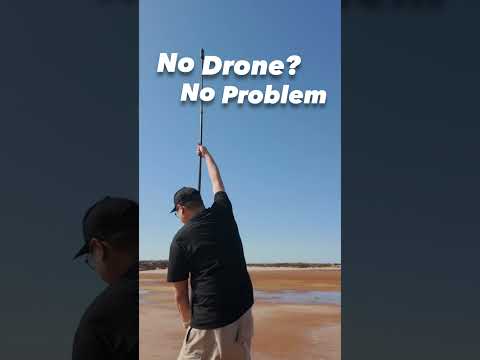 Making Insta360 X3 shot look like a drone shot.