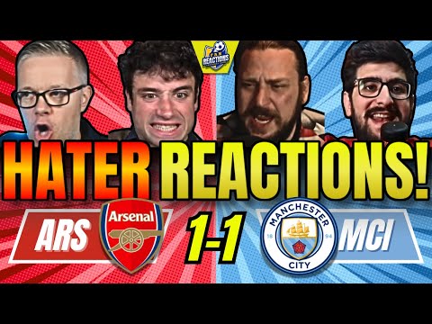 ARSENAL & MAN CITY’S RIVALS & HATERS REACTION TO ARSENAL 1-1 MAN CITY! PREMIER LEAGUE FAN REACTIONS