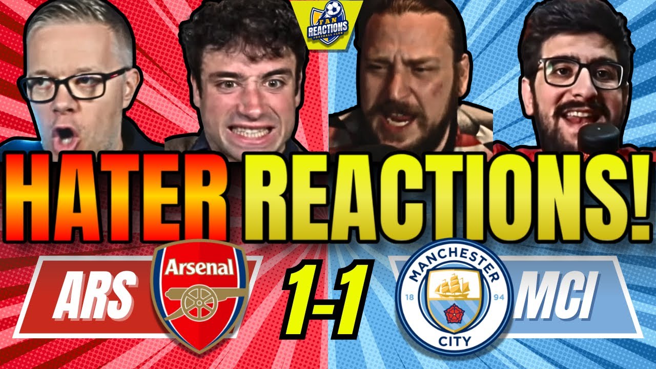 Epic Arsenal vs. Man City 1-1 Draw! Fans & Rivals React to the Premier League Clash ⚽