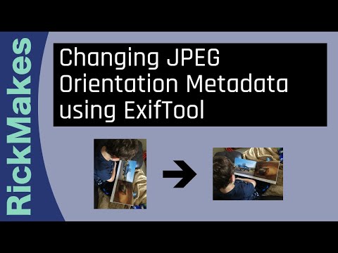 Changing JPEG Orientation Metadata using ExifTool