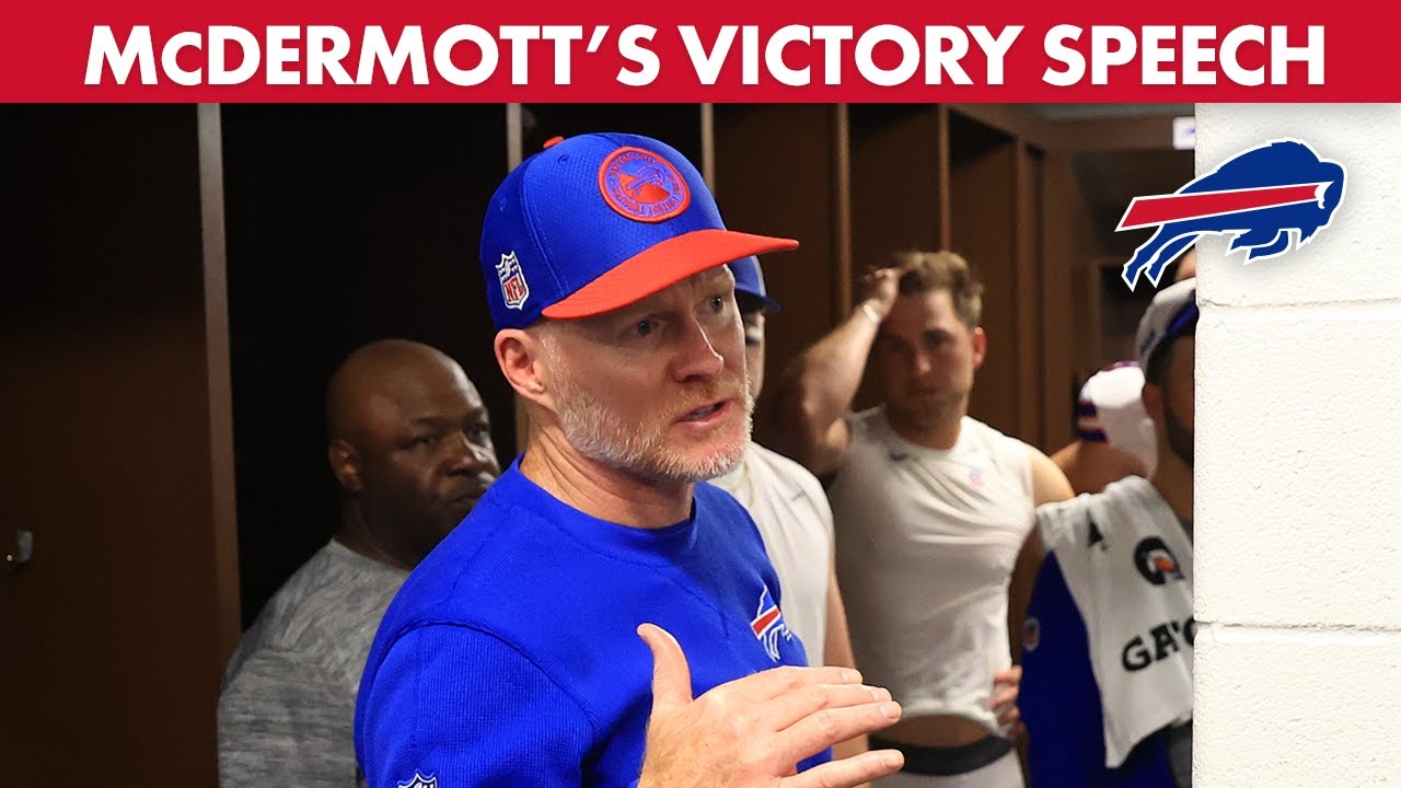 Sean McDermott Celebrates Bills' 37-3 Win 🏈