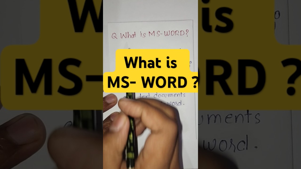 What Is MS Word? Quick Definition 📄
