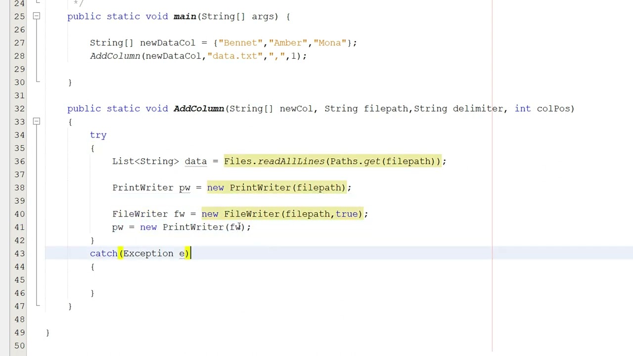 Add a Column to CSV/TXT Files in Java