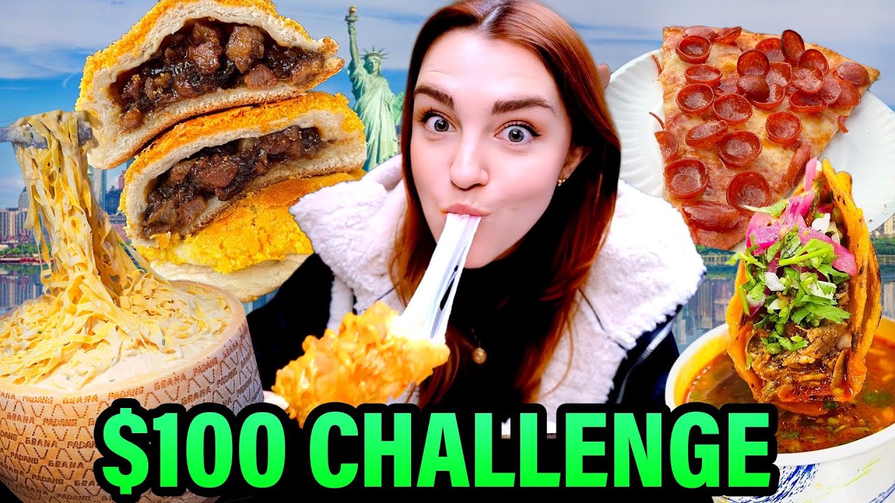 $100 Street Food Challenge in NYC!