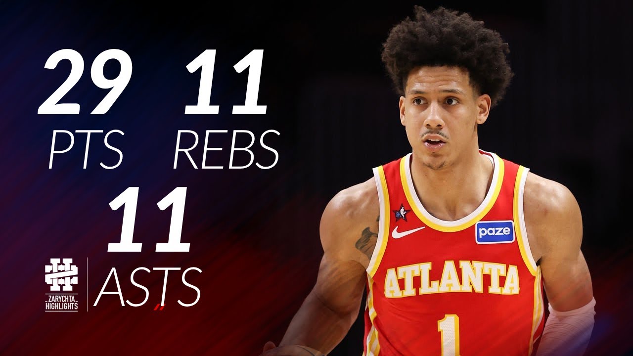 Jalen Johnson 29 pts 11 rebs 11 asts vs Heat 25/26 season