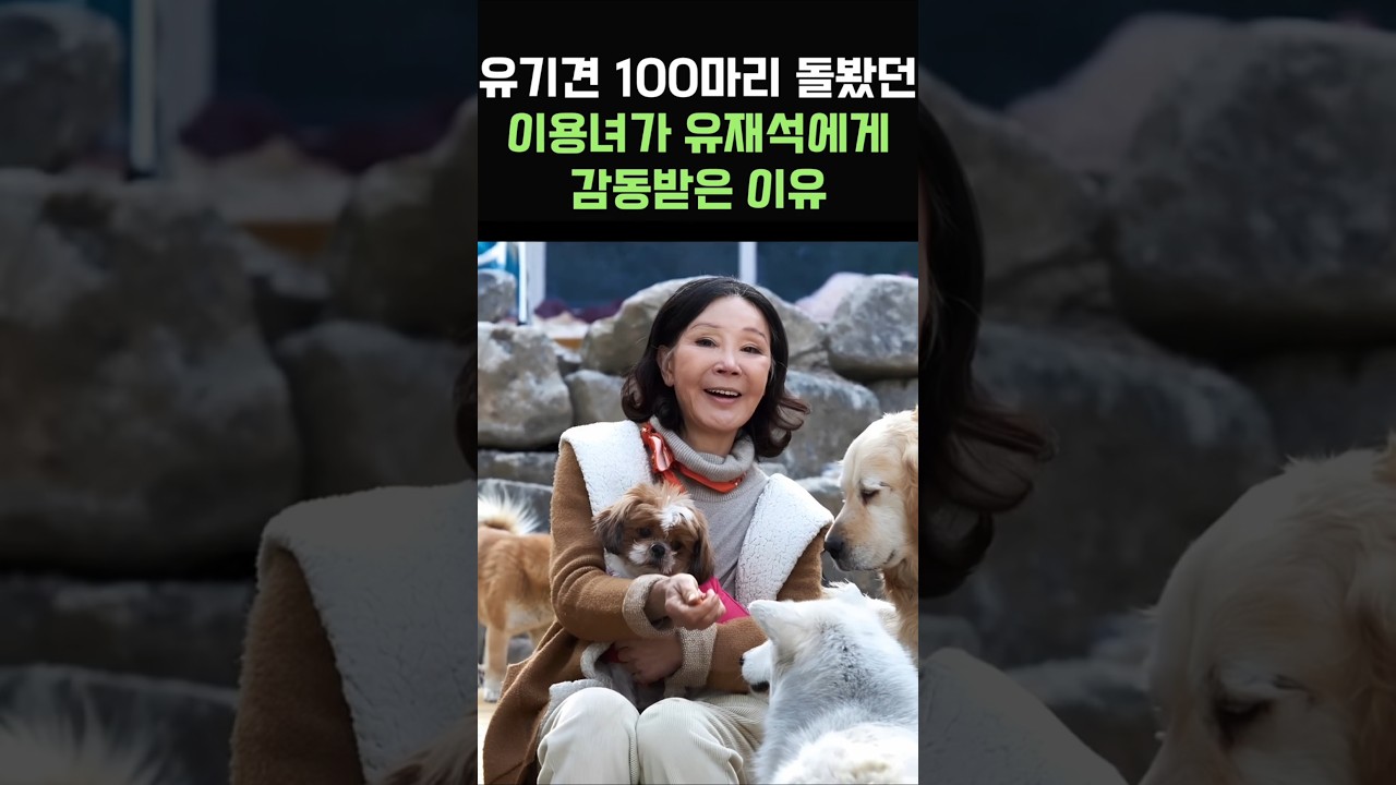 유기견 100마리 돌보던 배우 이용녀, 유재석에게 감동받은 사연 🐶