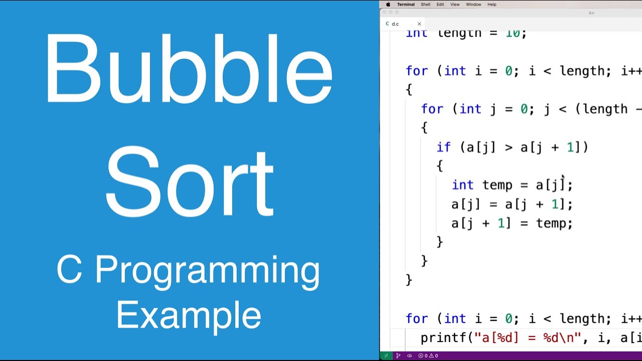 Bubble Sort in C: Example & Source Code