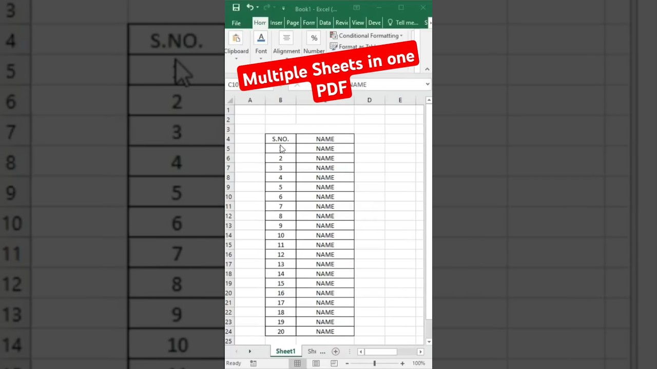 Convert Multiple Excel Sheets to PDF Easily 📄