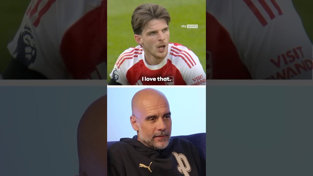 Pep enjoyed Rice’s post-match reaction 👀💪