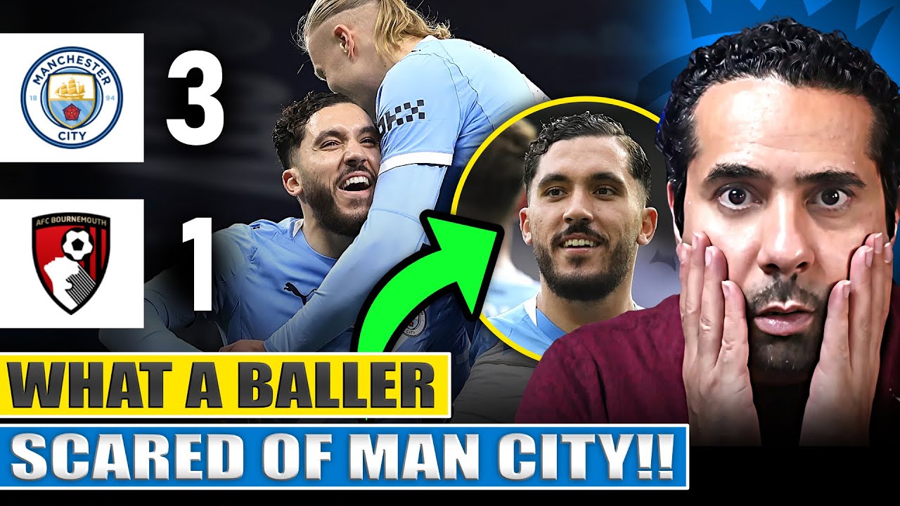 Man City Surges Ahead in Title Race with 3-1 Win Over Bournemouth ⚽