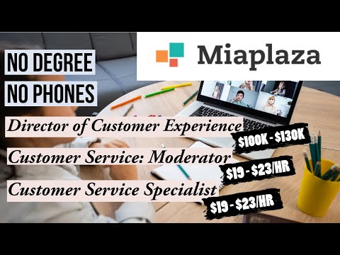 Work From Home with Miaplaza | No Degree | No Phones | Entry Level | APPLY TODAY!! | Remote Jobs