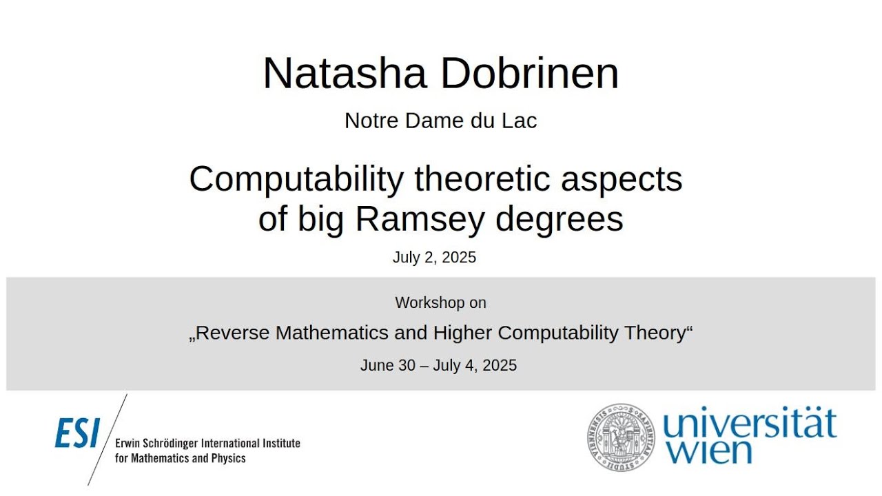 Exploring Big Ramsey Degrees Through Computability Theory with Natasha Dobrinen 🧠