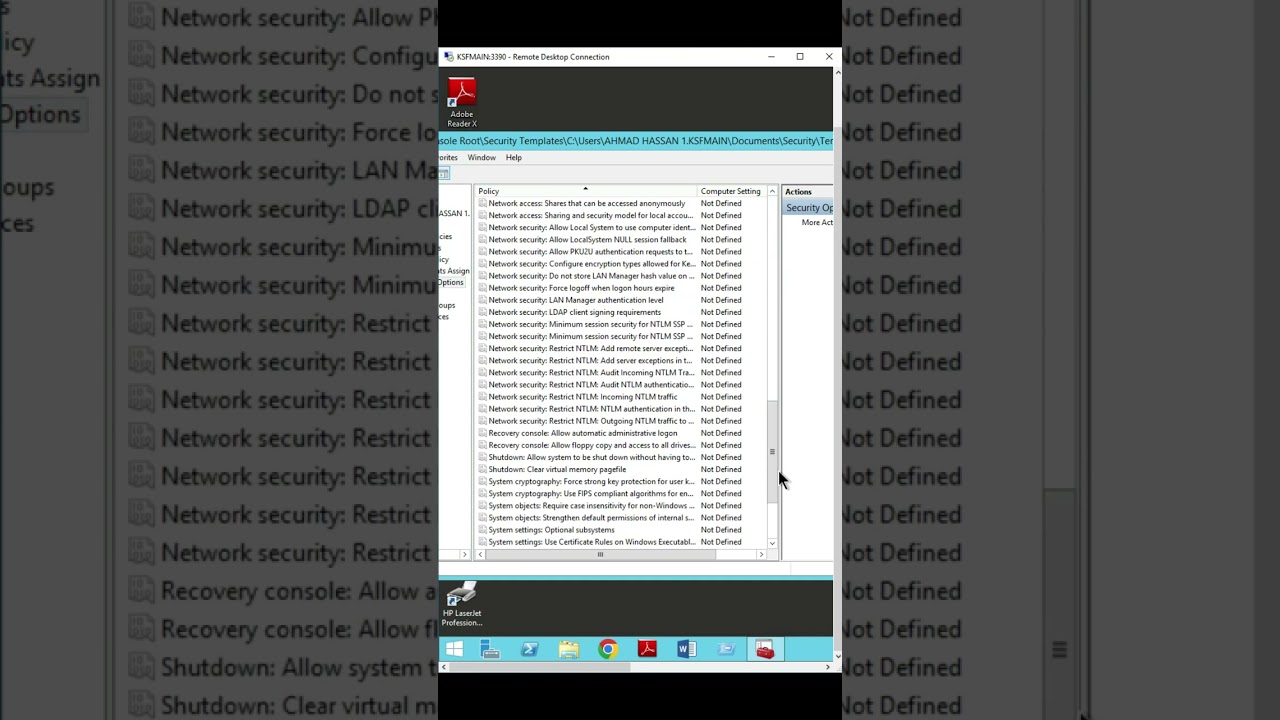 Configure LAN Manager Authentication in Windows Server 2012