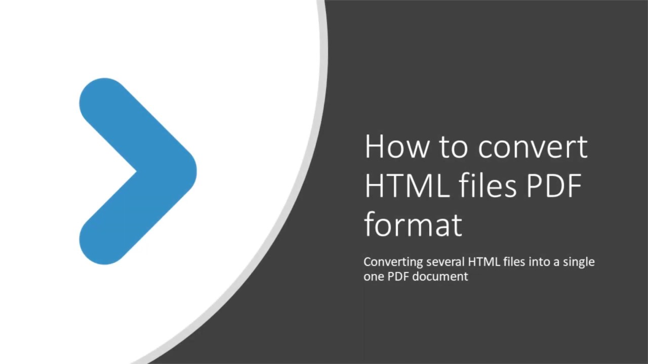 Guide to Converting Multiple HTML Files into a Single PDF