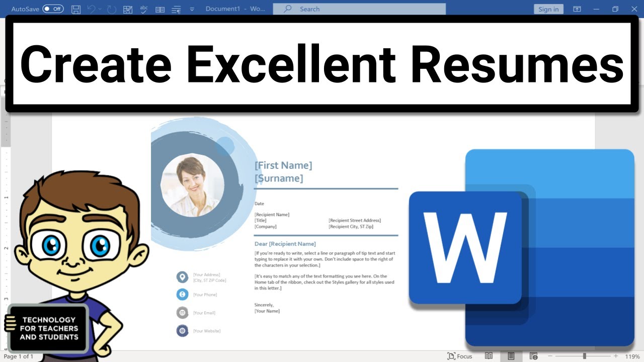 Create a Resume with Microsoft Word's Resume Assistant