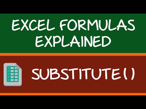 Excel SUBSTITUTE Formula Explained