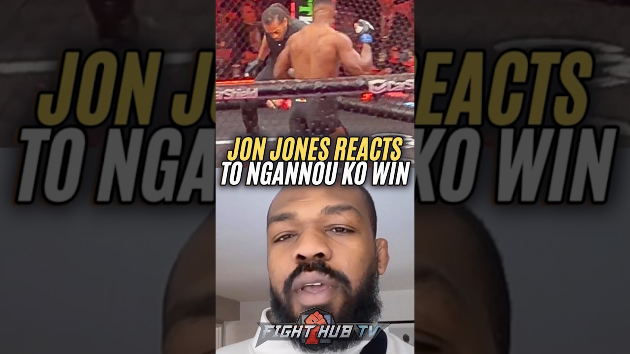 Jon Jones Reacts to Ngannou's KO Win 🥊