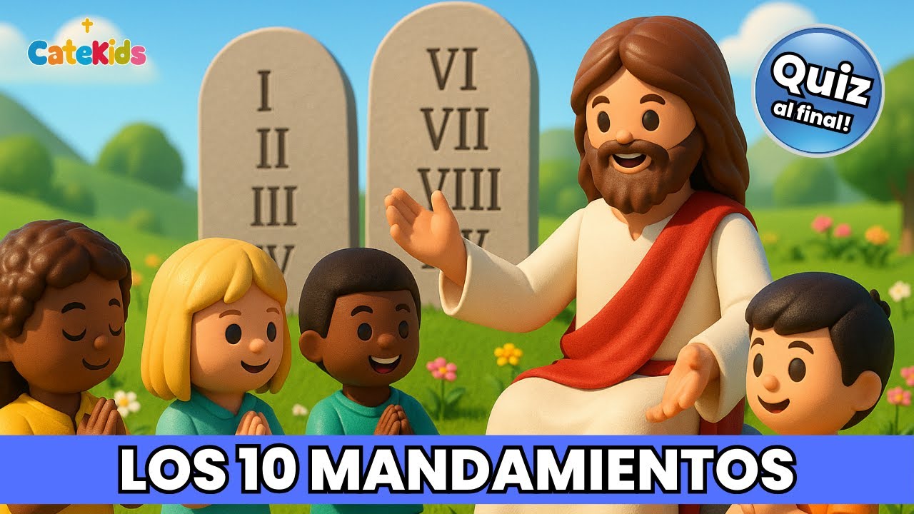 Los 10 Mandamientos Explicados para Niños + El Mandamiento del Amor y Quiz Final | Catekids