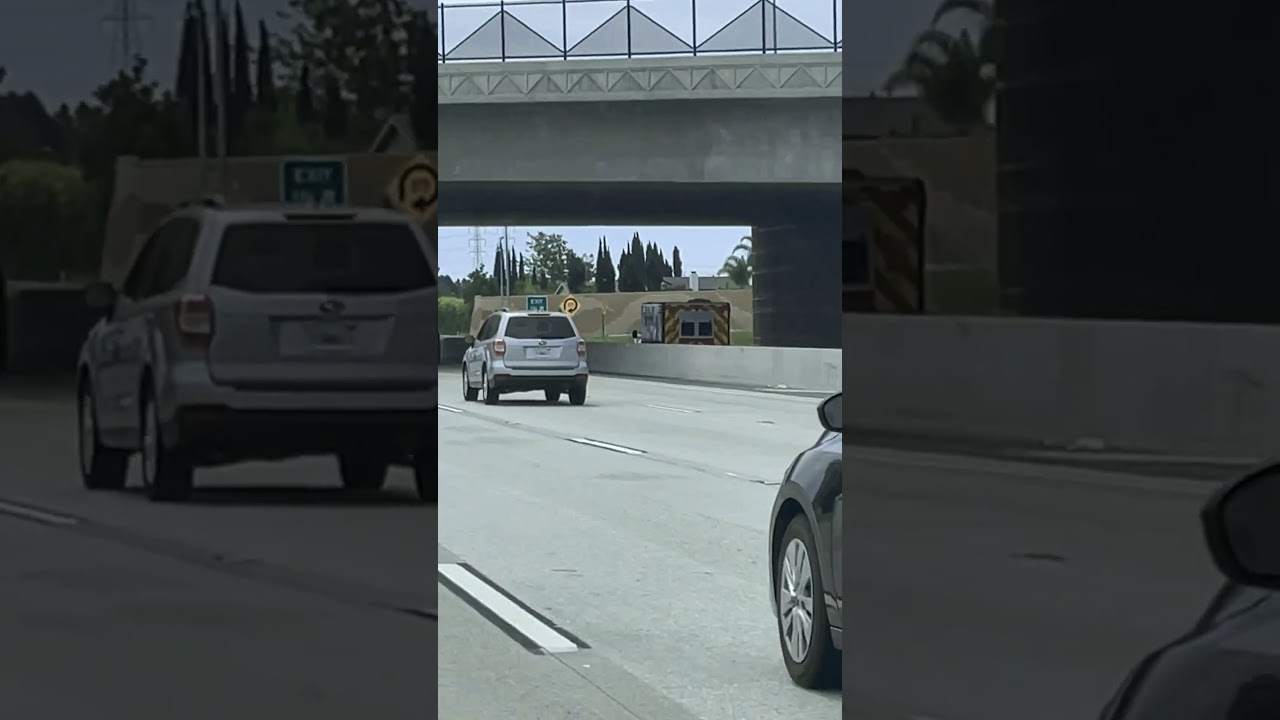 California Highway Patrol Stops Traffic Near Ambulance ๐