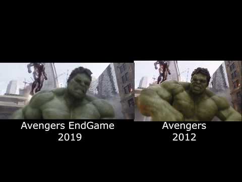 Avengers EndGame 2019 y Avengers 1 2012 Comparacion Español Latino. #Endgame #Avengers