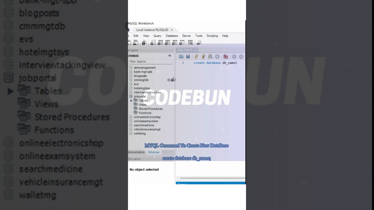 Create Database into mysql