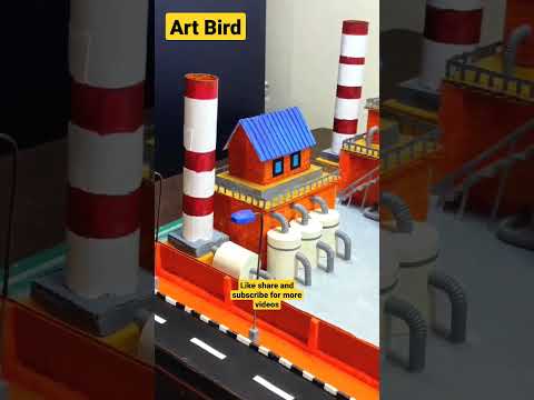 Air Pollution cardboard model for school project #cardboardcraft #craft #schoolassignment