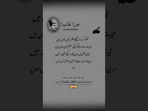 "Mirza Ghalib Ki Dil Chhu Lene Wali Shayari | Heart Touching Urdu Poetry | AliMehar-r6o"